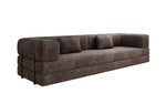 Lade das Bild in den Galerie-Viewer, Luxuriöses Designer Cord Sofa XXL: 3-Sitzer mit Schlaffunktion &amp; Stauraum
