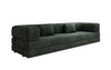 Luxuriöses Designer Cord Sofa XXL: 3-Sitzer mit Schlaffunktion & Stauraum