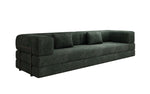 Lade das Bild in den Galerie-Viewer, Luxuriöses Designer Cord Sofa XXL: 3-Sitzer mit Schlaffunktion &amp; Stauraum
