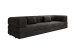 Lade das Bild in den Galerie-Viewer, Luxuriöses Designer Cord Sofa XXL: 3-Sitzer mit Schlaffunktion &amp; Stauraum
