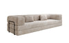 Luxuriöses Designer Cord Sofa XXL: 3-Sitzer mit Schlaffunktion & Stauraum