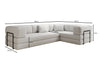 Luxuriöses Bouclé L-Sofa Lazy L: Schlaffunktion, Stauraum, Komfort, Modernes Design
