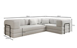 Lade das Bild in den Galerie-Viewer, Luxuriöses Bouclé L-Sofa Lazy L: Schlaffunktion, Stauraum, Komfort, Modernes Design
