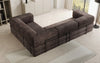 Modernes Designer L-Ecksofa Cord Beige Lounge mit Schlaffunktion Stauraum