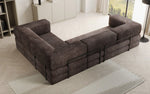 Lade das Bild in den Galerie-Viewer, Modernes Designer L-Ecksofa Cord Beige Lounge mit Schlaffunktion Stauraum
