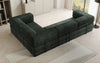 Modernes Designer L-Ecksofa Cord Beige Lounge mit Schlaffunktion Stauraum