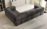 Lade das Bild in den Galerie-Viewer, Modernes Designer L-Ecksofa Cord Beige Lounge mit Schlaffunktion Stauraum
