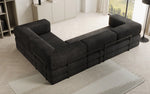 Lade das Bild in den Galerie-Viewer, Modernes Designer L-Ecksofa Cord Beige Lounge mit Schlaffunktion Stauraum

