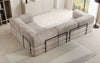 Modernes Designer L-Sofa: Komfortables Cord-Ecksofa mit Schlaffunktion und Stauraum