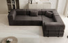 Luxuriöses Samt Ecksofa Lazy L mit Schlaffunktion und cleverem Stauraum
