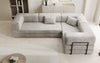 Luxuriöses Samt Ecksofa Lazy L mit Schlaffunktion und cleverem Stauraum
