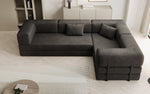 Lade das Bild in den Galerie-Viewer, Luxuriöses Samt Ecksofa Lazy L mit Schlaffunktion und cleverem Stauraum
