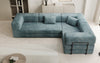 Modernes Designer L-Ecksofa Cord Beige Lounge mit Schlaffunktion Stauraum