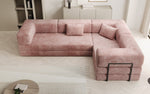 Lade das Bild in den Galerie-Viewer, Modernes Designer L-Sofa: Komfortables Cord-Ecksofa mit Schlaffunktion und Stauraum
