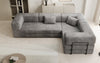Modernes Designer L-Sofa: Komfortables Cord-Ecksofa mit Schlaffunktion und Stauraum