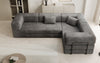 Modernes Designer L-Sofa: Komfortables Cord-Ecksofa mit Schlaffunktion und Stauraum