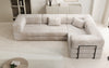 Modernes Designer L-Sofa: Komfortables Cord-Ecksofa mit Schlaffunktion und Stauraum