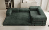 Modernes Designer L-Sofa: Komfortables Cord-Ecksofa mit Schlaffunktion und Stauraum