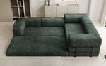 Lade das Bild in den Galerie-Viewer, Modernes Designer L-Sofa: Komfortables Cord-Ecksofa mit Schlaffunktion und Stauraum
