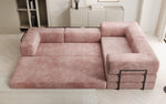 Lade das Bild in den Galerie-Viewer, Modernes Designer L-Ecksofa Cord Beige Lounge mit Schlaffunktion Stauraum
