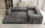 Lade das Bild in den Galerie-Viewer, Modernes Designer L-Ecksofa Cord Beige Lounge mit Schlaffunktion Stauraum
