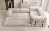 Modernes Designer L-Sofa: Komfortables Cord-Ecksofa mit Schlaffunktion und Stauraum