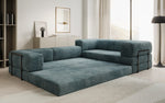 Lade das Bild in den Galerie-Viewer, Modernes Designer L-Ecksofa Cord Beige Lounge mit Schlaffunktion Stauraum
