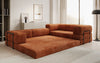 Modernes Designer L-Ecksofa Cord Beige Lounge mit Schlaffunktion Stauraum