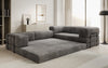 Modernes Designer L-Sofa: Komfortables Cord-Ecksofa mit Schlaffunktion und Stauraum