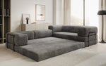Lade das Bild in den Galerie-Viewer, Modernes Designer L-Ecksofa Cord Beige Lounge mit Schlaffunktion Stauraum
