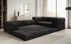 Modernes Designer L-Ecksofa Cord Beige Lounge mit Schlaffunktion Stauraum