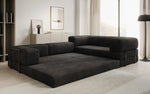 Lade das Bild in den Galerie-Viewer, Modernes Designer L-Ecksofa Cord Beige Lounge mit Schlaffunktion Stauraum
