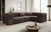 Modernes Designer L-Sofa: Komfortables Cord-Ecksofa mit Schlaffunktion und Stauraum