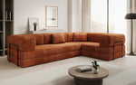 Lade das Bild in den Galerie-Viewer, Modernes Designer L-Ecksofa Cord Beige Lounge mit Schlaffunktion Stauraum
