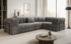 Modernes Designer L-Ecksofa Cord Beige Lounge mit Schlaffunktion Stauraum