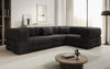 Modernes Designer L-Ecksofa Cord Beige Lounge mit Schlaffunktion Stauraum