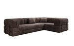 Lade das Bild in den Galerie-Viewer, Modernes Designer L-Sofa: Komfortables Cord-Ecksofa mit Schlaffunktion und Stauraum

