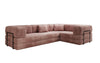 Modernes Designer L-Sofa: Komfortables Cord-Ecksofa mit Schlaffunktion und Stauraum