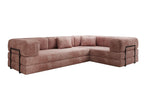 Lade das Bild in den Galerie-Viewer, Modernes Designer L-Ecksofa Cord Beige Lounge mit Schlaffunktion Stauraum
