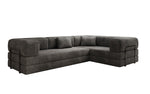 Lade das Bild in den Galerie-Viewer, Modernes Designer L-Ecksofa Cord Beige Lounge mit Schlaffunktion Stauraum
