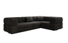 Modernes Designer L-Sofa: Komfortables Cord-Ecksofa mit Schlaffunktion und Stauraum