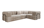 Lade das Bild in den Galerie-Viewer, Modernes Designer L-Ecksofa Cord Beige Lounge mit Schlaffunktion Stauraum
