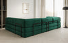 Luxuriöses L-förmiges Samt Designer Sofa mit Schlaffunktion und Stauraum