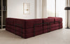 Luxuriöses L-förmiges Samt Designer Sofa mit Schlaffunktion und Stauraum