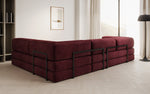 Lade das Bild in den Galerie-Viewer, Luxuriöses L-förmiges Samt Designer Sofa mit Schlaffunktion und Stauraum
