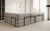 Luxuriöses L-förmiges Samt Designer Sofa mit Schlaffunktion und Stauraum