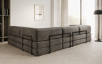 Lade das Bild in den Galerie-Viewer, Luxuriöses L-förmiges Samt Designer Sofa mit Schlaffunktion und Stauraum
