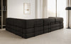 Luxuriöses L-förmiges Samt Designer Sofa mit Schlaffunktion und Stauraum