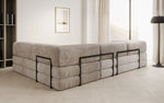Lade das Bild in den Galerie-Viewer, Luxuriöses Design Ecksofa Lazy L: Cordstoff, Schlaffunktion, Stauraum
