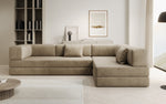 Lade das Bild in den Galerie-Viewer, Luxuriöses L-förmiges Samt Designer Sofa mit Schlaffunktion und Stauraum
